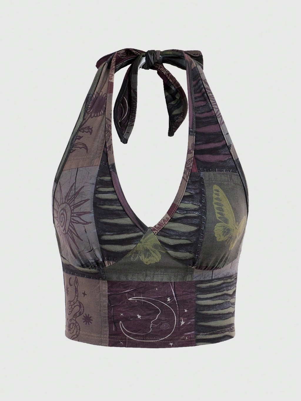 Halter Yaka Crop