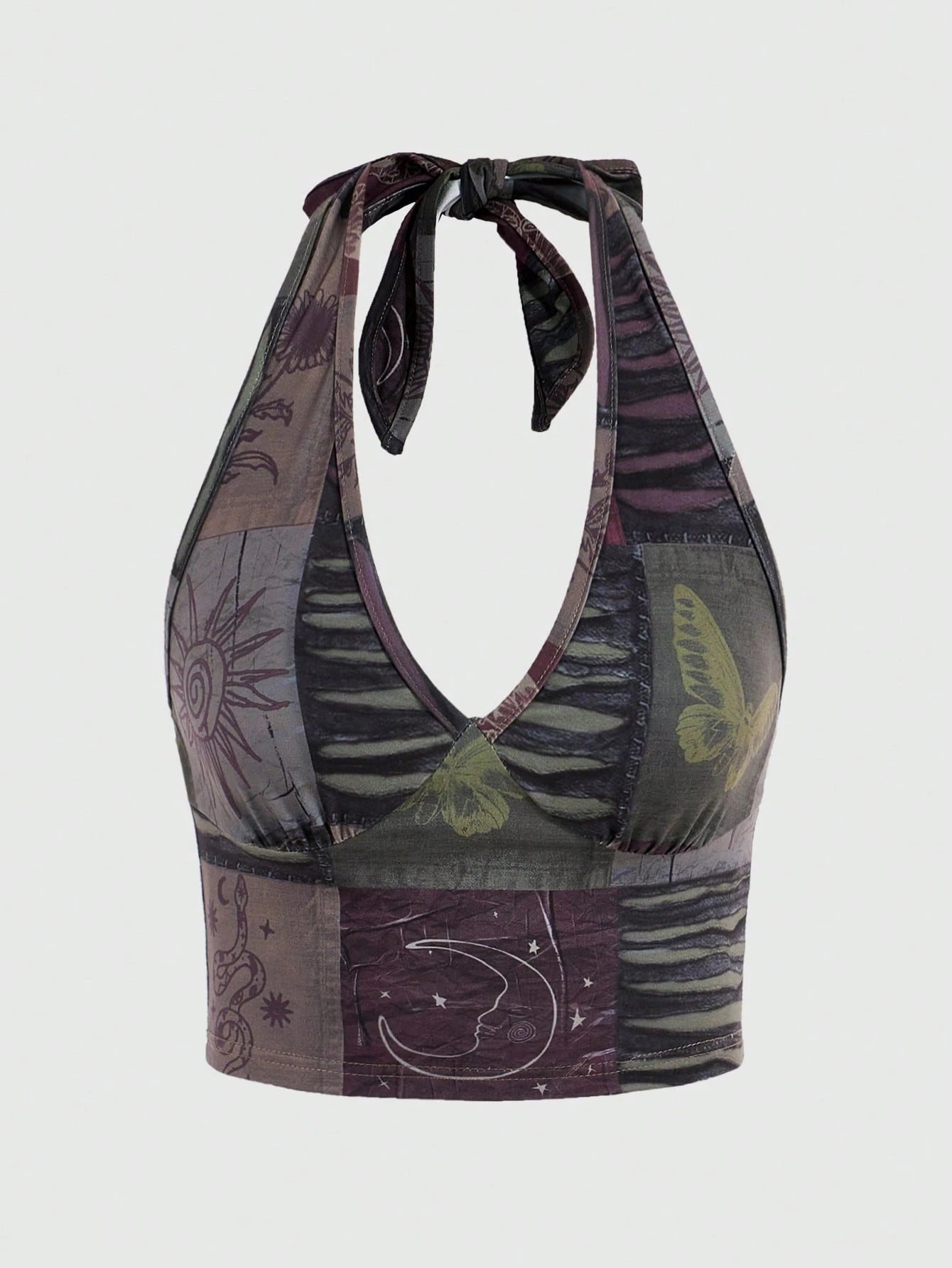 Halter Yaka Crop