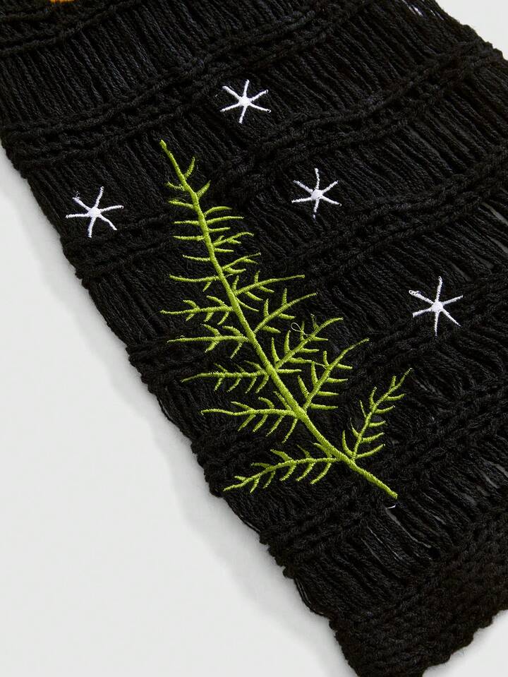 Yıldız İşlemeli Örme Bluz