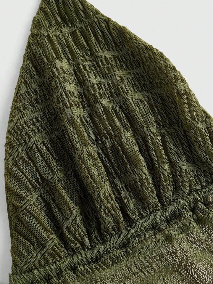 Bağlamalı Şifon Detaylı Halter Üst